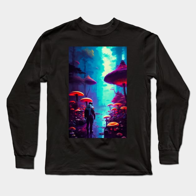 Abstract Another World Explorer Long Sleeve T-Shirt by Voodoo Production